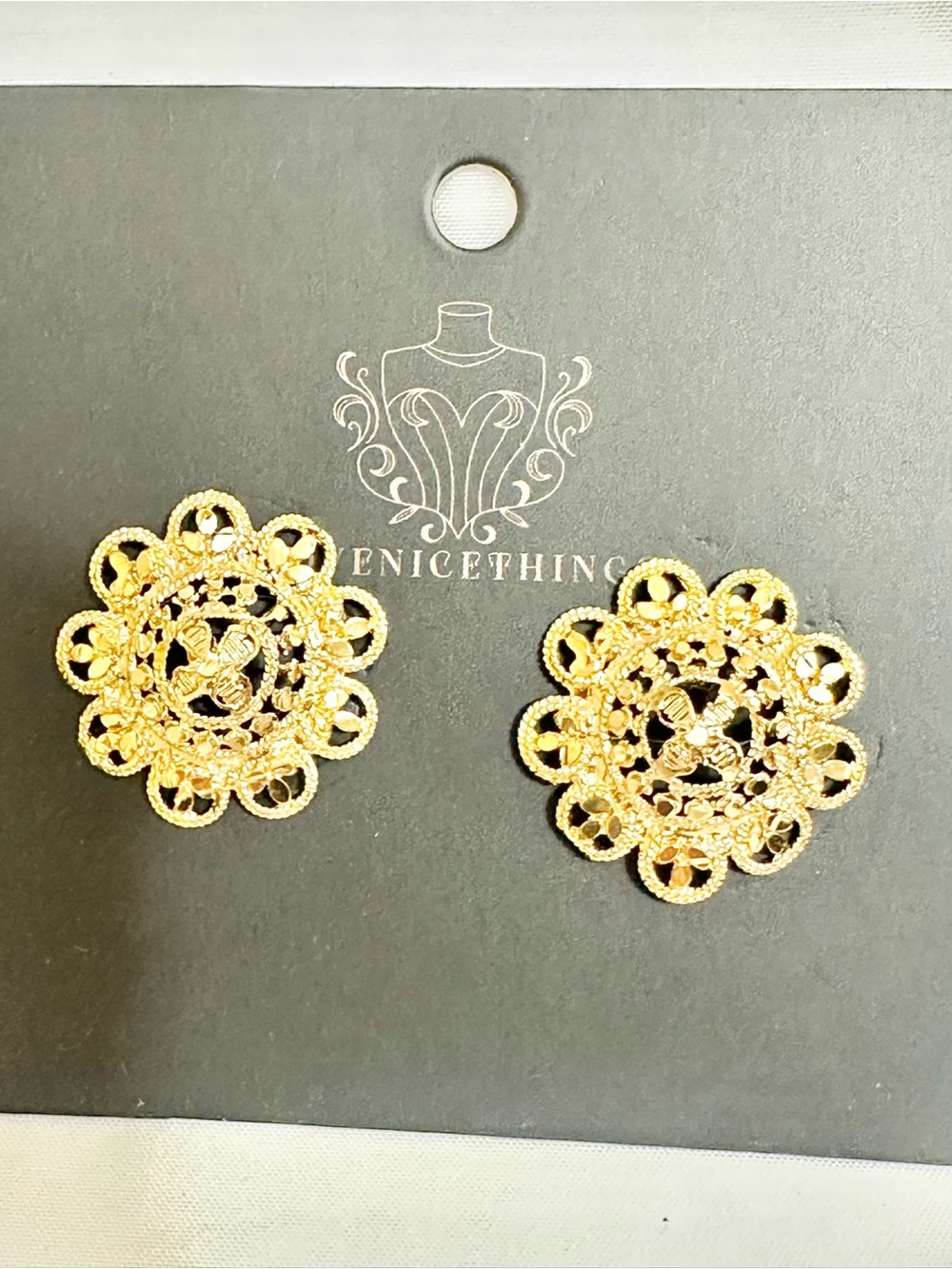18k Gold Plated Indian (Bombay/Amritsar style) Earrings